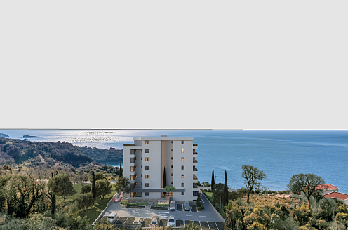 Wohnungen in einem neuen Gebäude in Dobra Voda mit Meerblick